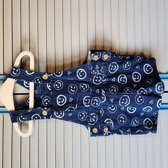 dELiA*s Other - Delia's Baby Smiley Face Denim Overalls